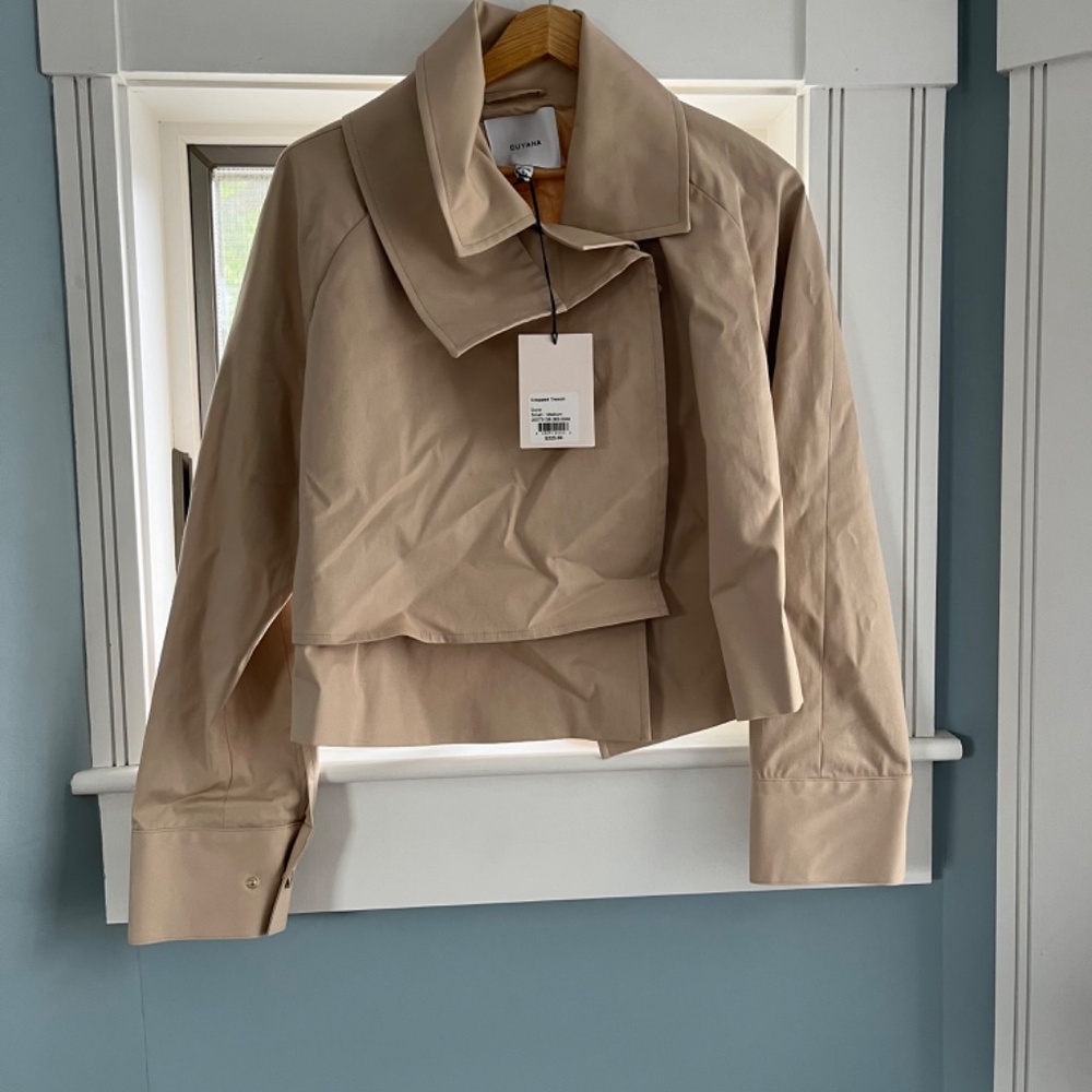 Cuyana Cropped Trench Jacket